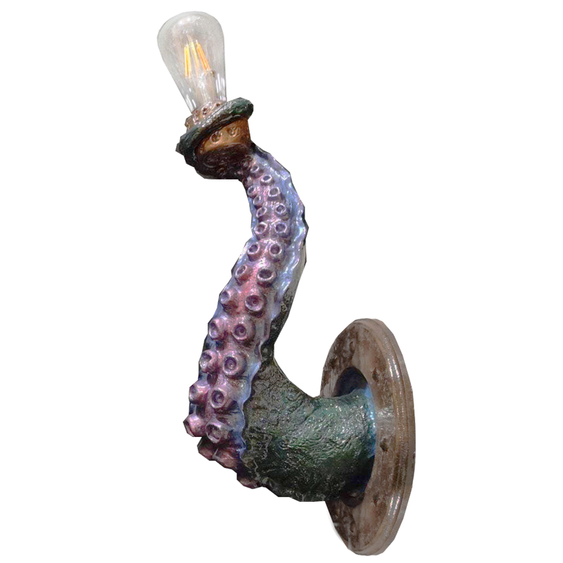 Бра Лиловый Осьминог Wall Lamp Lilac Octopus Лиловый Зеленый Коричневый винтаж в Новосибирске | Loft Concept 