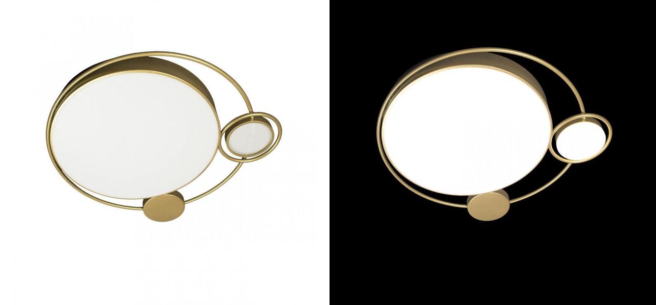 Потолочный светильник Gold Saturn Three satellites D 50 - фото