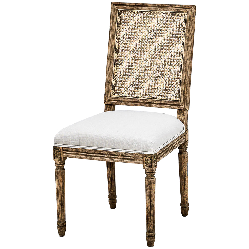 Стул French Provence Rattan Beige Stool Коричневый Бежевый в Новосибирске | Loft Concept 