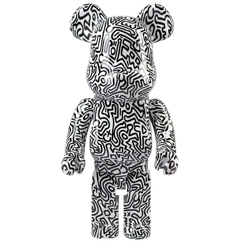 Статуэтка  Bearbrick Keith Haring Ver. 4 Черно-белый в Новосибирске | Loft Concept 