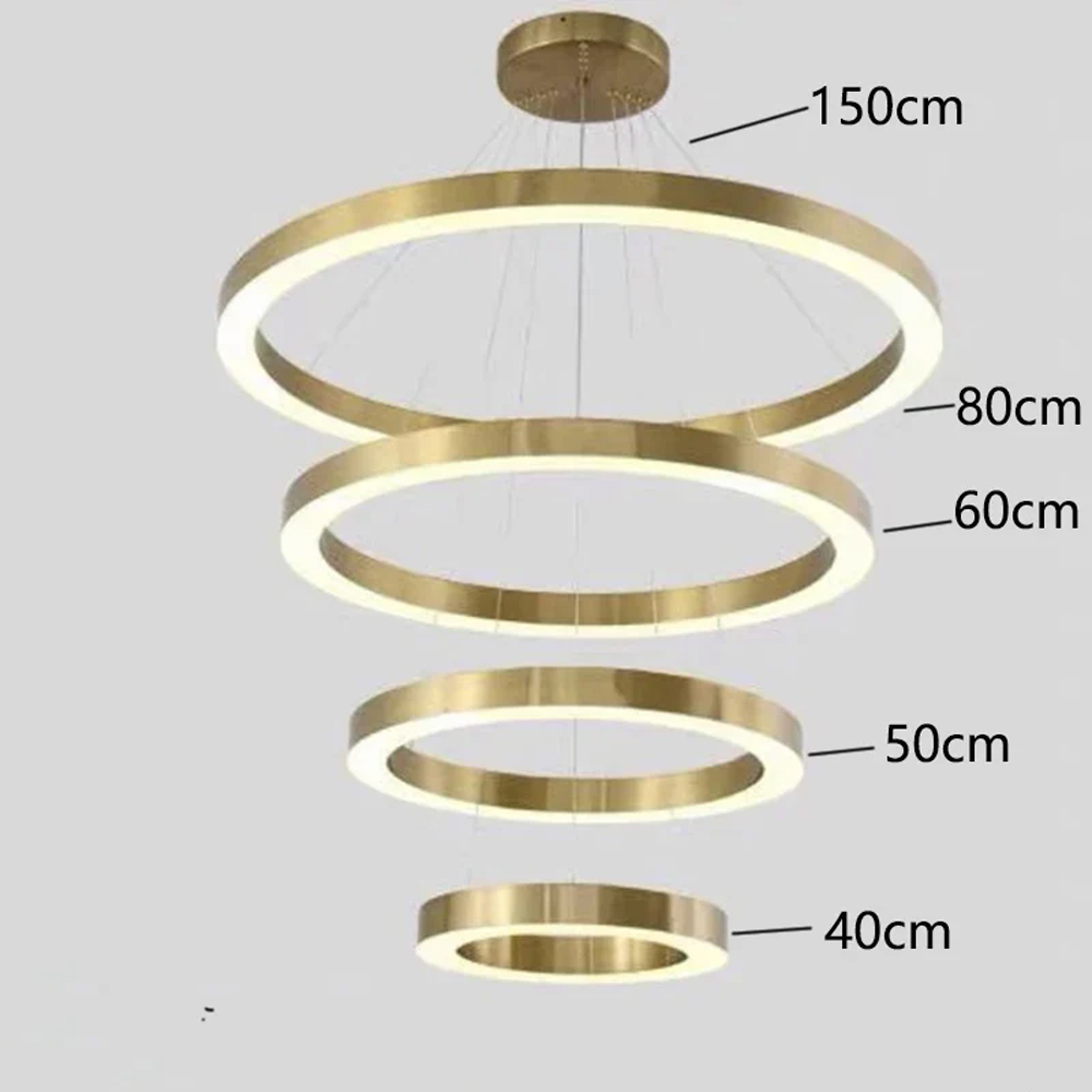 Люстра Light Ring Vertical Латунь в Новосибирске
