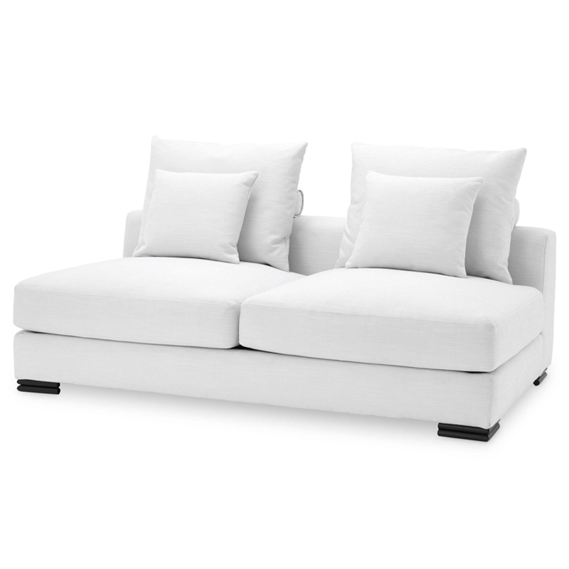 Диван Eichholtz Sofa Clifford 2-Seater white Белый Черный в Новосибирске | Loft Concept 