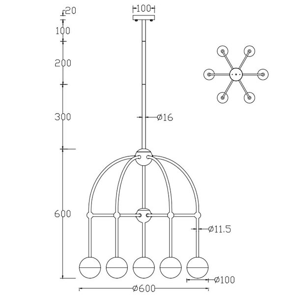 Люстра Heidy Bronze Chandelier 7 в Новосибирске