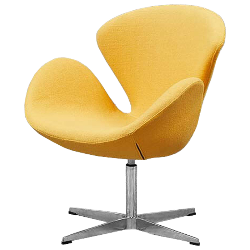 Кресло Swan Chair Yellow Желтый Хром в Новосибирске | Loft Concept 