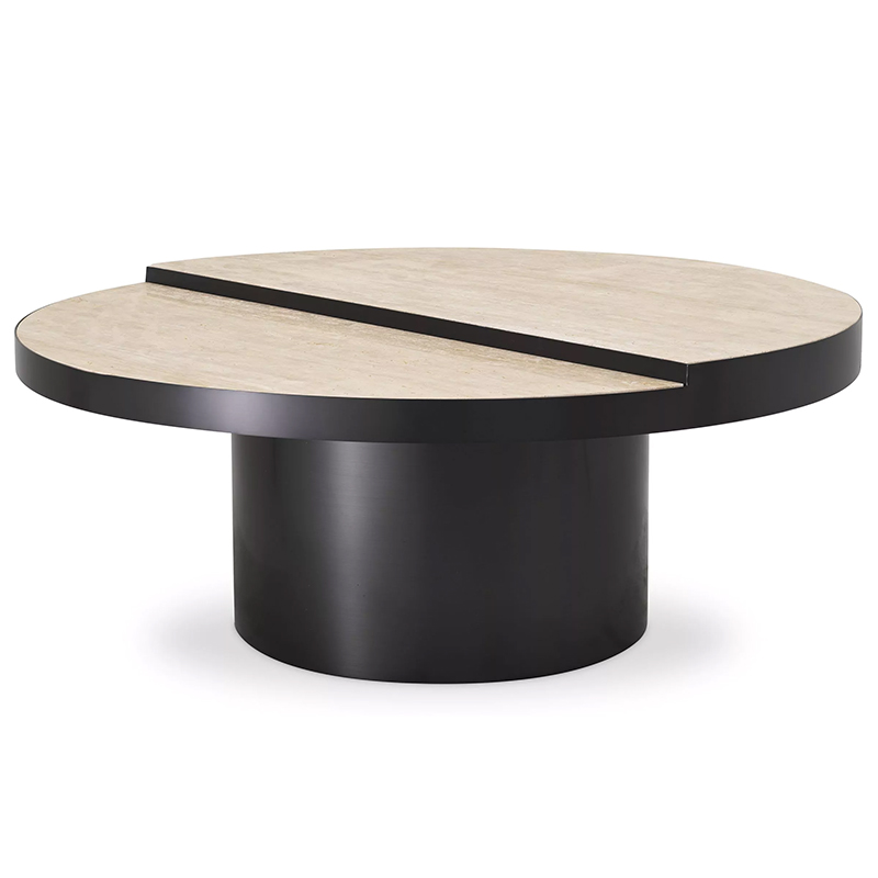 Кофейный стол Eichholtz Coffee Table Excelsior Песочный Черный в Новосибирске | Loft Concept 