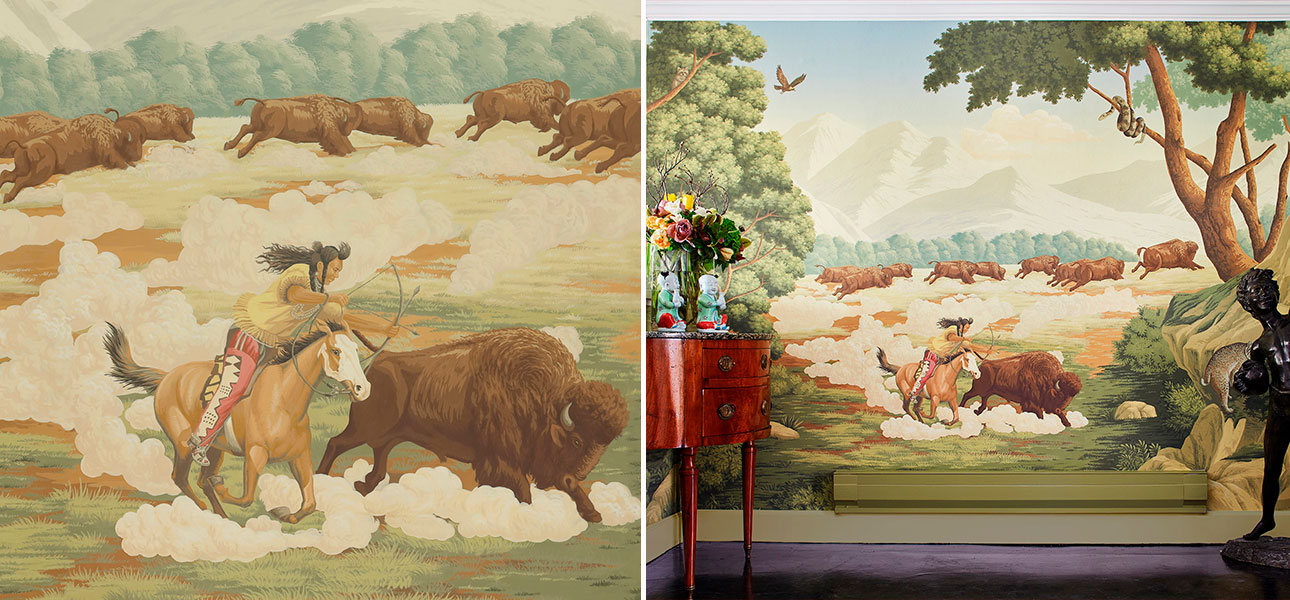 Обои ручная роспись Foundations of North America Special Colourway on scenic paper - фото