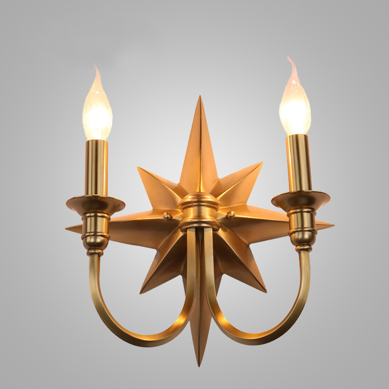 Бра Base Star Wall lamp Double Латунь в Новосибирске | Loft Concept 