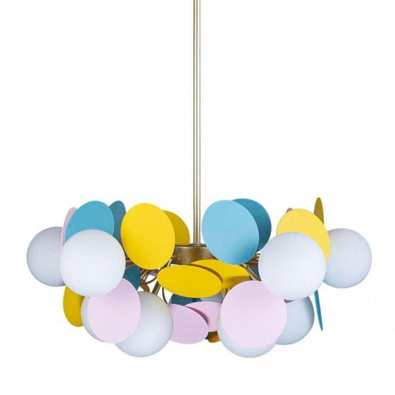 Люстра MATISSE Chandelier multicolor 10 ламп Мульти Золотой в Новосибирске | Loft Concept 