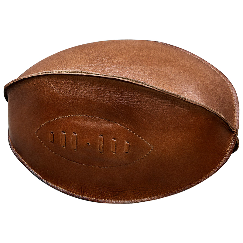 Аксессуар мяч для регби Leather Rugby Ball Коричневый в Новосибирске | Loft Concept 