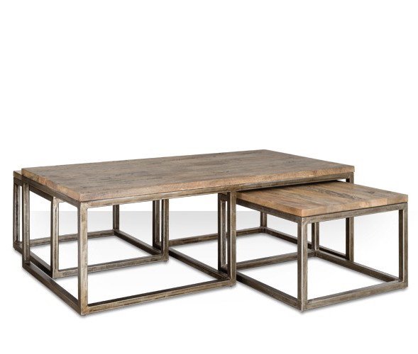 Журнальный стол Industrial Metal Rust Triple Table  в Новосибирске | Loft Concept 