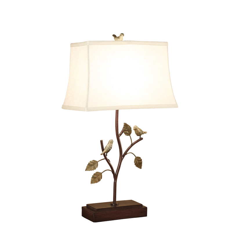 Настольная лампа Bird Talk Table lamp Белый Коричневый Латунь в Новосибирске | Loft Concept 