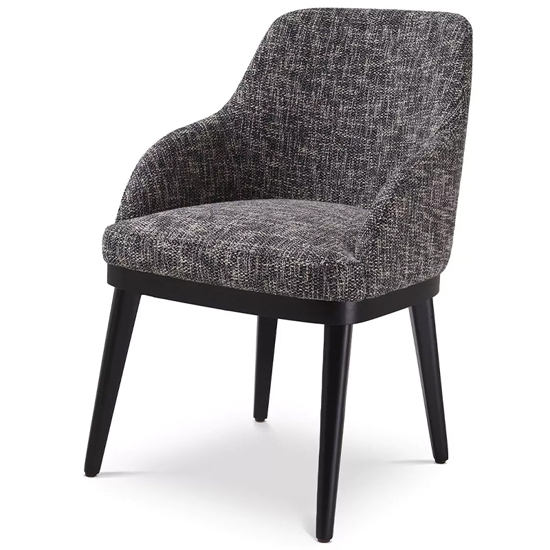 Стул Eichholtz Dining Chair Costa Cambon Black Серый Черный в Новосибирске | Loft Concept 