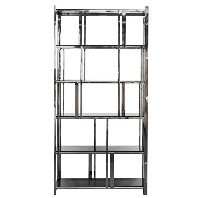 Стеллаж Kenton Rack Хром Черный в Новосибирске | Loft Concept 