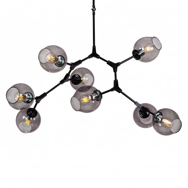 Люстра branching bubble Chandelier 8 Black Черный Серый в Новосибирске | Loft Concept 