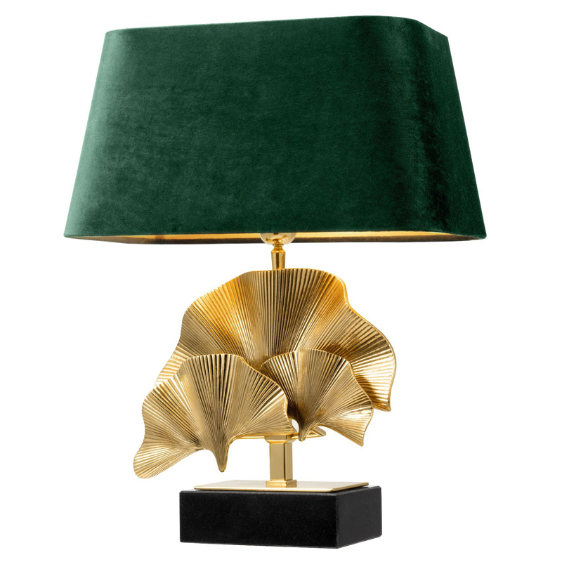 Настольная лампа Eichholtz Table Lamp Olivier green Латунь Черный Зеленый в Новосибирске | Loft Concept 