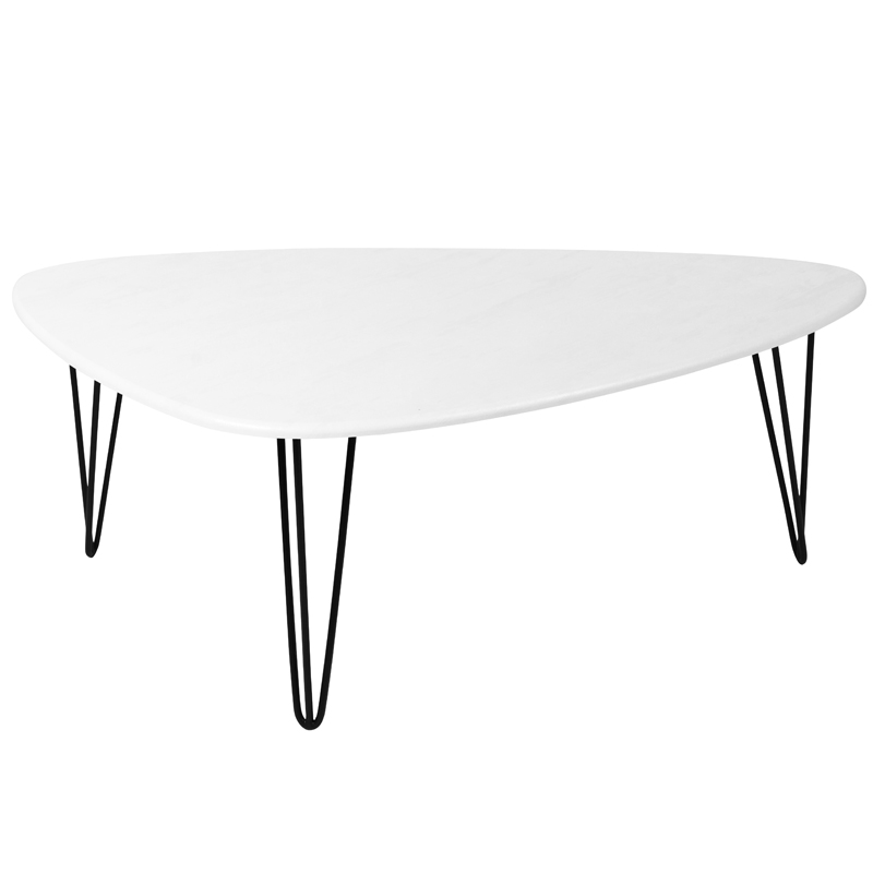 Кофейный стол Dorian Coffee Table white Белый бетон в Новосибирске | Loft Concept 