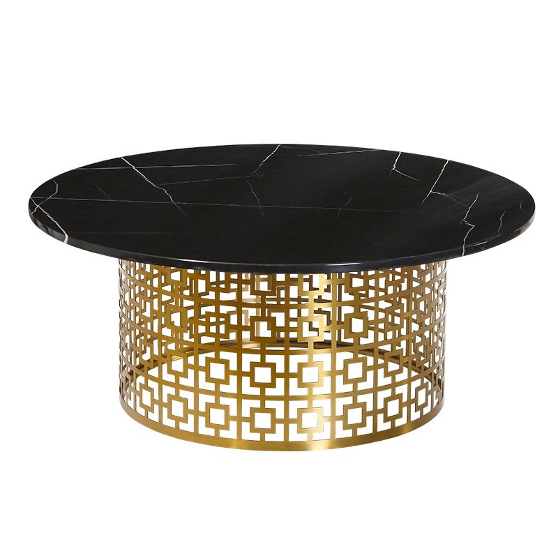 Кофейный стол Artesia Coffee Table Black Глянцевое золото Черный в Новосибирске | Loft Concept 