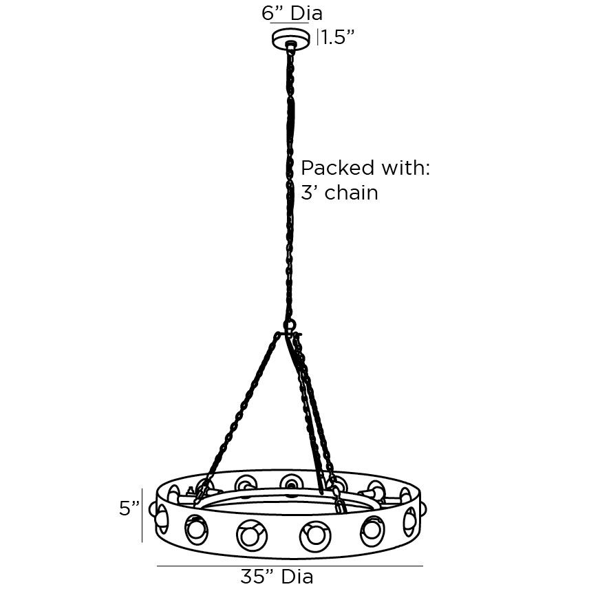 Люстра Arteriors REDONDO CHANDELIER в Новосибирске