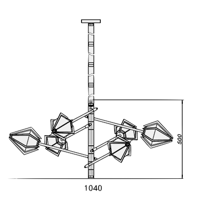 Люстра HARLOW Spoke Chandelier Gabriel Scott в Новосибирске