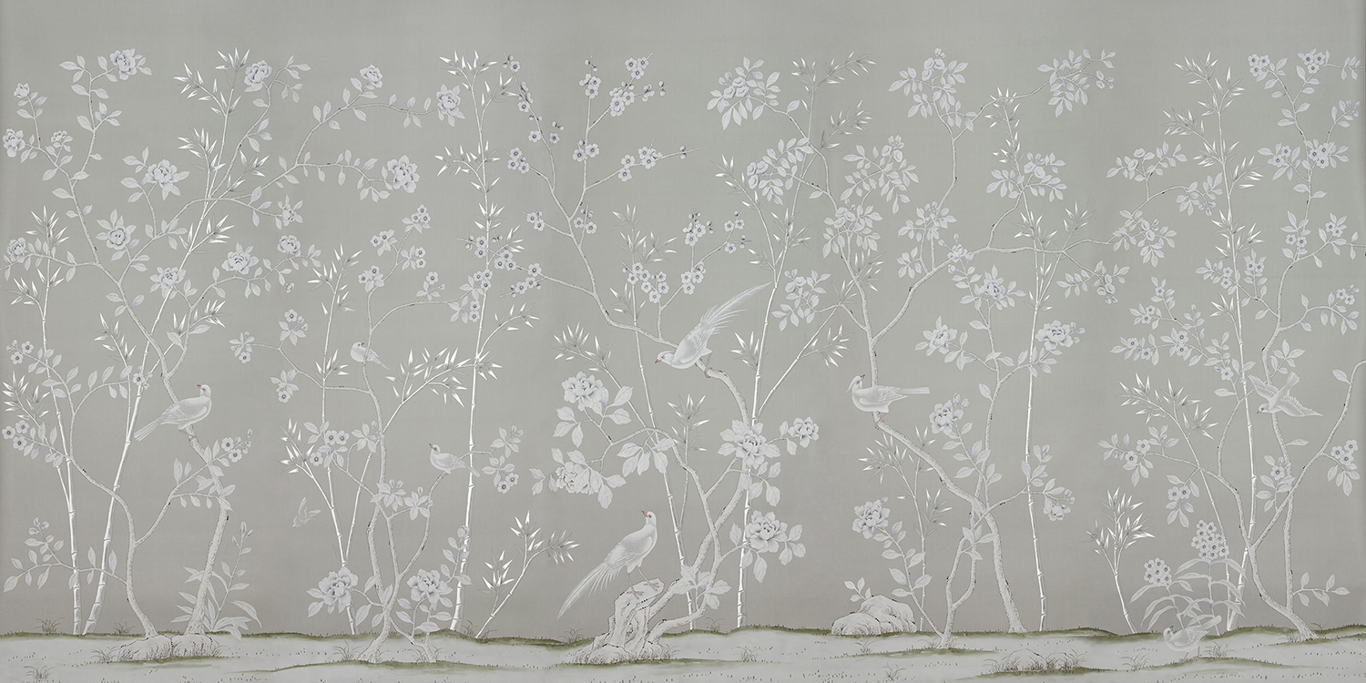 Обои ручная роспись Portobello Pale Grey II - фото