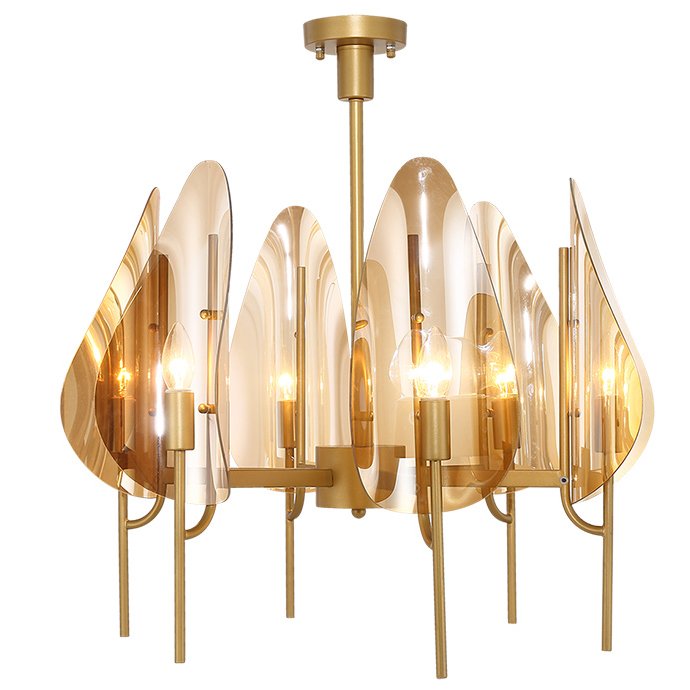 Люстра Chandelier Max Ingrand Fontana Arte Amber glass Золотой Янтарь (Amber) в Новосибирске | Loft Concept 