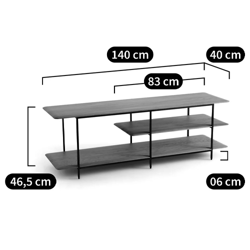 ТВ-тумба с полками из массива ореха Derick Wooden TV Stand в Новосибирске