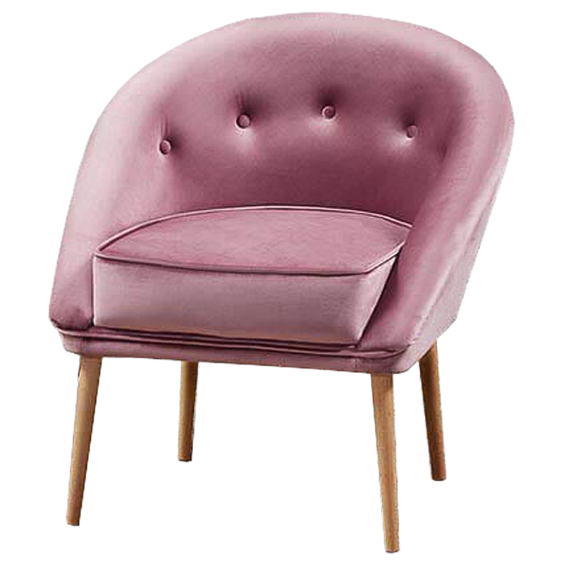 Кресло Gwyn Chair pink Розовый Древесина в Новосибирске | Loft Concept 