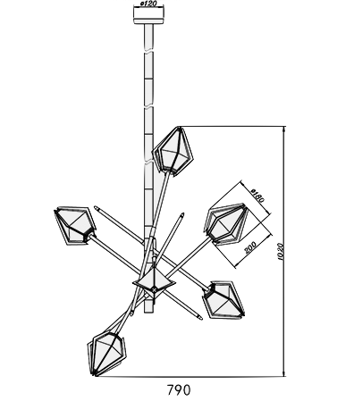 Люстра HARLOW Small Chandelier Gabriel Scott в Новосибирске