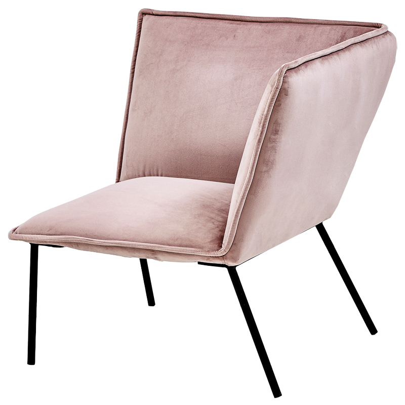 Кресло Corner Armchair pink Розовый пастельный Черный в Новосибирске | Loft Concept 