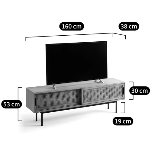 ТВ-тумба с плетеным декором Tate Wicker TV Stand в Новосибирске