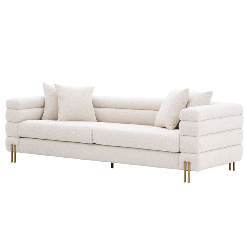 Диван Sofa York boucle cream Кремовый Латунь в Новосибирске | Loft Concept 