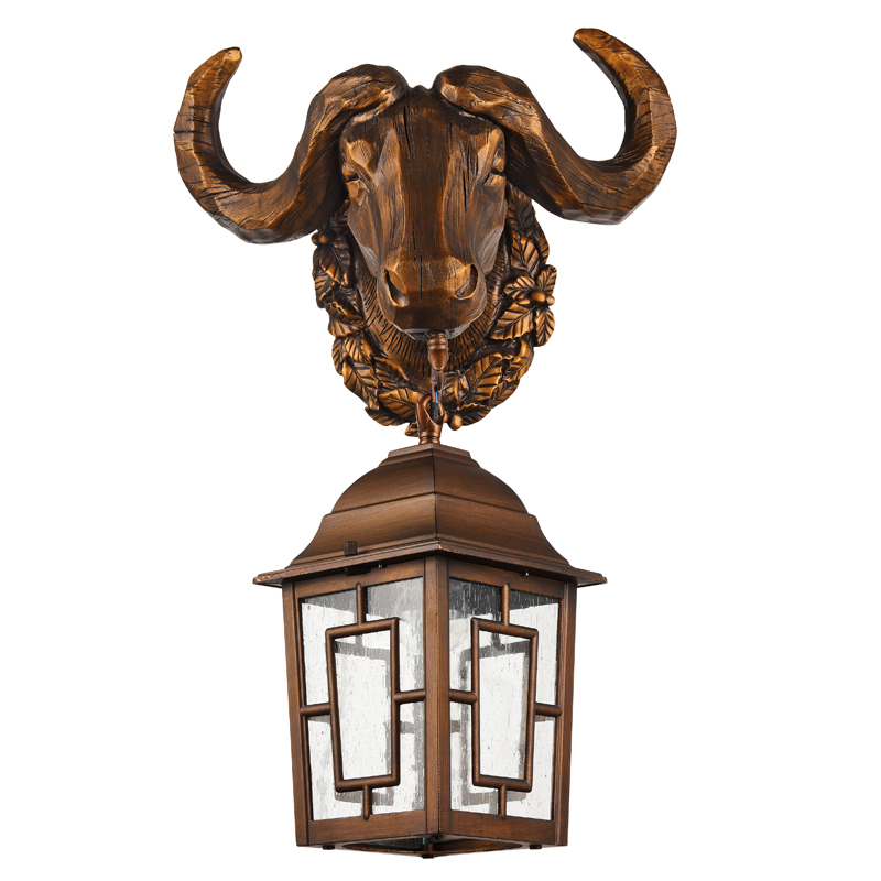 Уличный светильник Bull Lantern Коричневый винтаж Прозрачное Стекло в Новосибирске | Loft Concept 