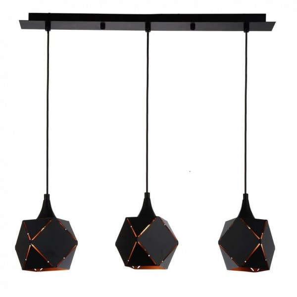 Подвесной светильник Volume Square Pendant 3 Черный в Новосибирске | Loft Concept 