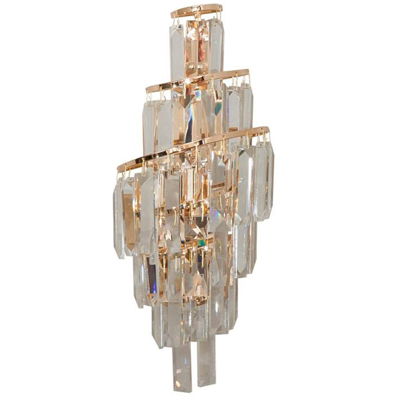 Бра Odeon Cascade Wall Lamp Gold 38 Прозрачное Стекло Золотой в Новосибирске | Loft Concept 