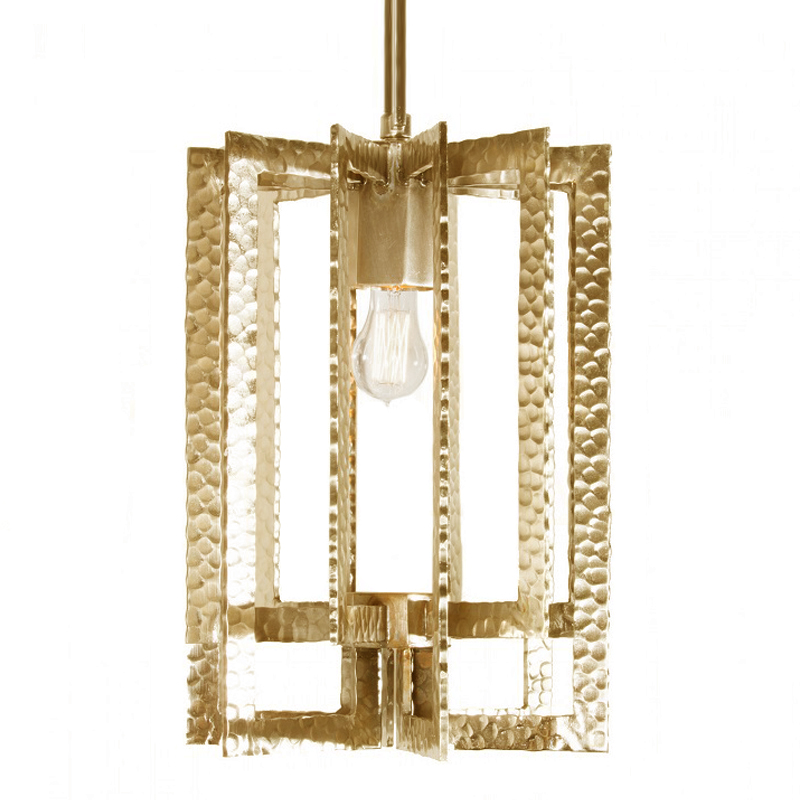 Подвесной Светильник Textured Cage Pendant Lamp gold Латунь в Новосибирске | Loft Concept 