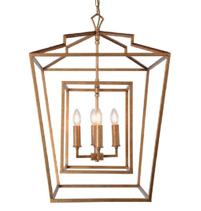 Подвесные светильники Darlana Lantern Chandelier Золотой в Новосибирске | Loft Concept 