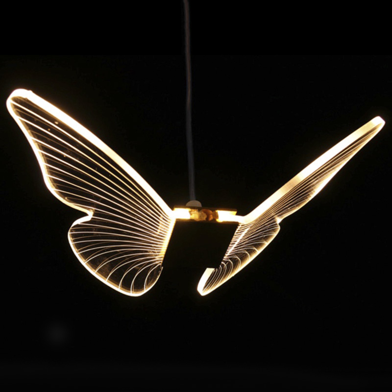 Butterfly Pendant Lamp D Глянцевое золото Прозрачный в Новосибирске | Loft Concept 