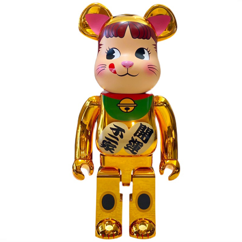 Статуэтка Bearbrick Maneki Neko Gold Золотой Мульти в Новосибирске | Loft Concept 