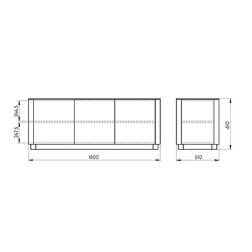 Тумба молочного цвета с 3-мя дверцами Tammi  в Новосибирске