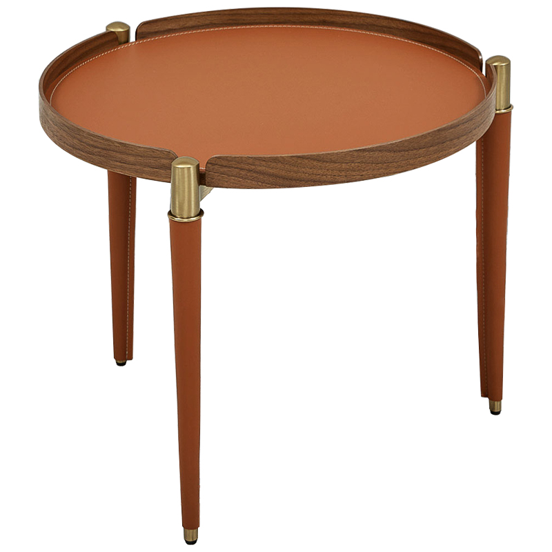 Кофейный стол Ferrey Round Table Side Оранжевый Золотой в Новосибирске | Loft Concept 