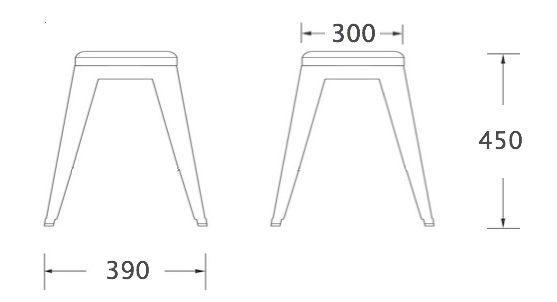 Кухонный стул Tolix Kitchen Stool 45 в Новосибирске