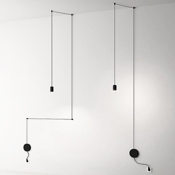 Vibia Wireflow Free-Form 0347 pendant lamp Черный в Новосибирске | Loft Concept 