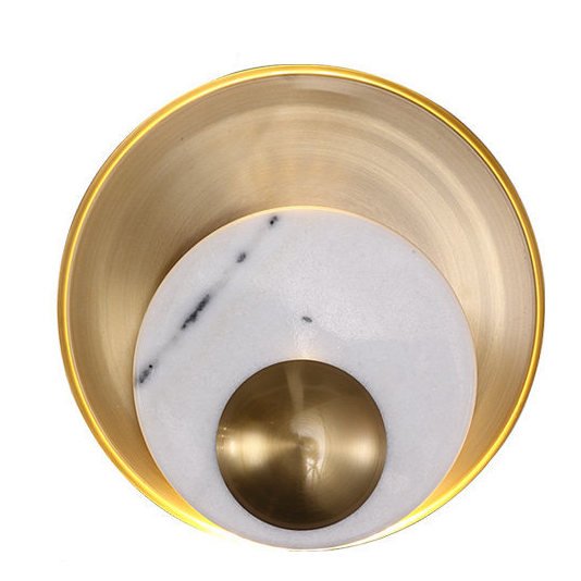 Бра Ginger & Jagger Pearl WALL LAMP round gold Латунь Белый в Новосибирске | Loft Concept 