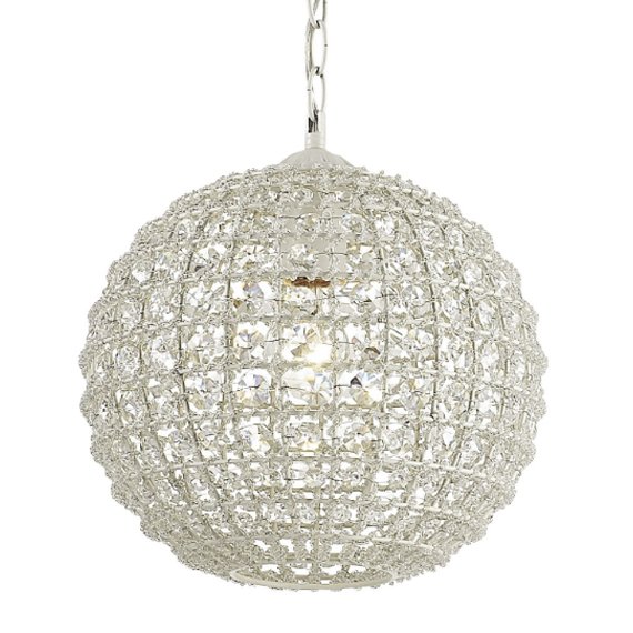 Люстра Casbah Crystal Pendant Globe Прозрачный Белый в Новосибирске | Loft Concept 