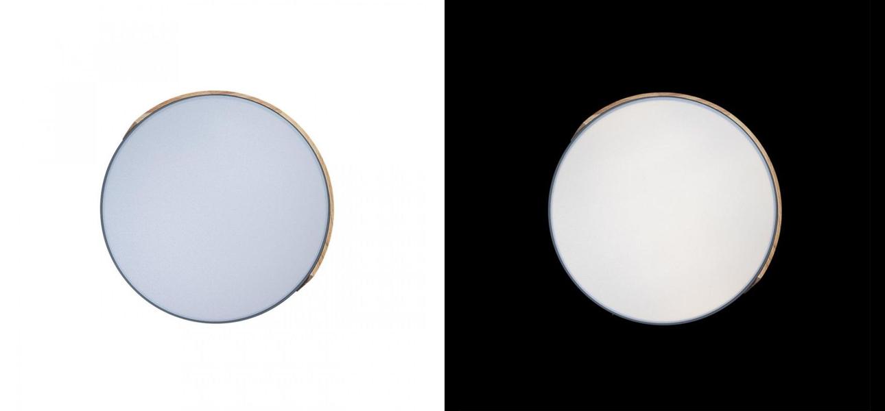 Потолочный светильник Wooden Wheels Grey Wood диаметр 51 - фото №1