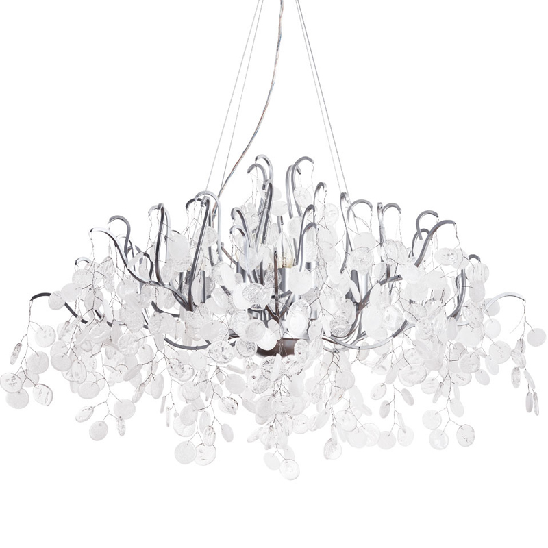 Люстра FAIRYTREE Chandelier Silver 100 Серебряный Прозрачное Стекло в Новосибирске | Loft Concept 