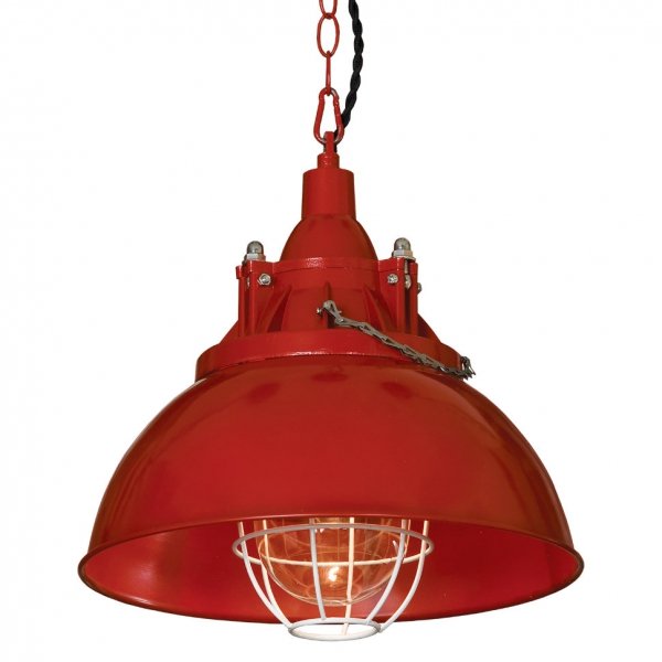 Подвесной светильник Firefighter Helmet Pendant Red Красный в Новосибирске | Loft Concept 