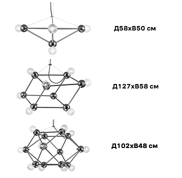 Люстра Molecule Gold Chandelier в Новосибирске