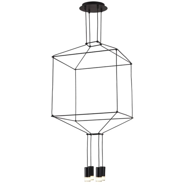 Vibia Wireflow Chandelier 0311 LED Suspension lam Черный в Новосибирске | Loft Concept 