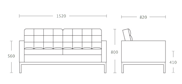 Диван Florence Knoll Settee в Новосибирске